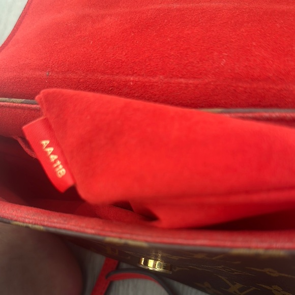 Louis Vuitton Red and Brown Satchel - Picture 6 of 16